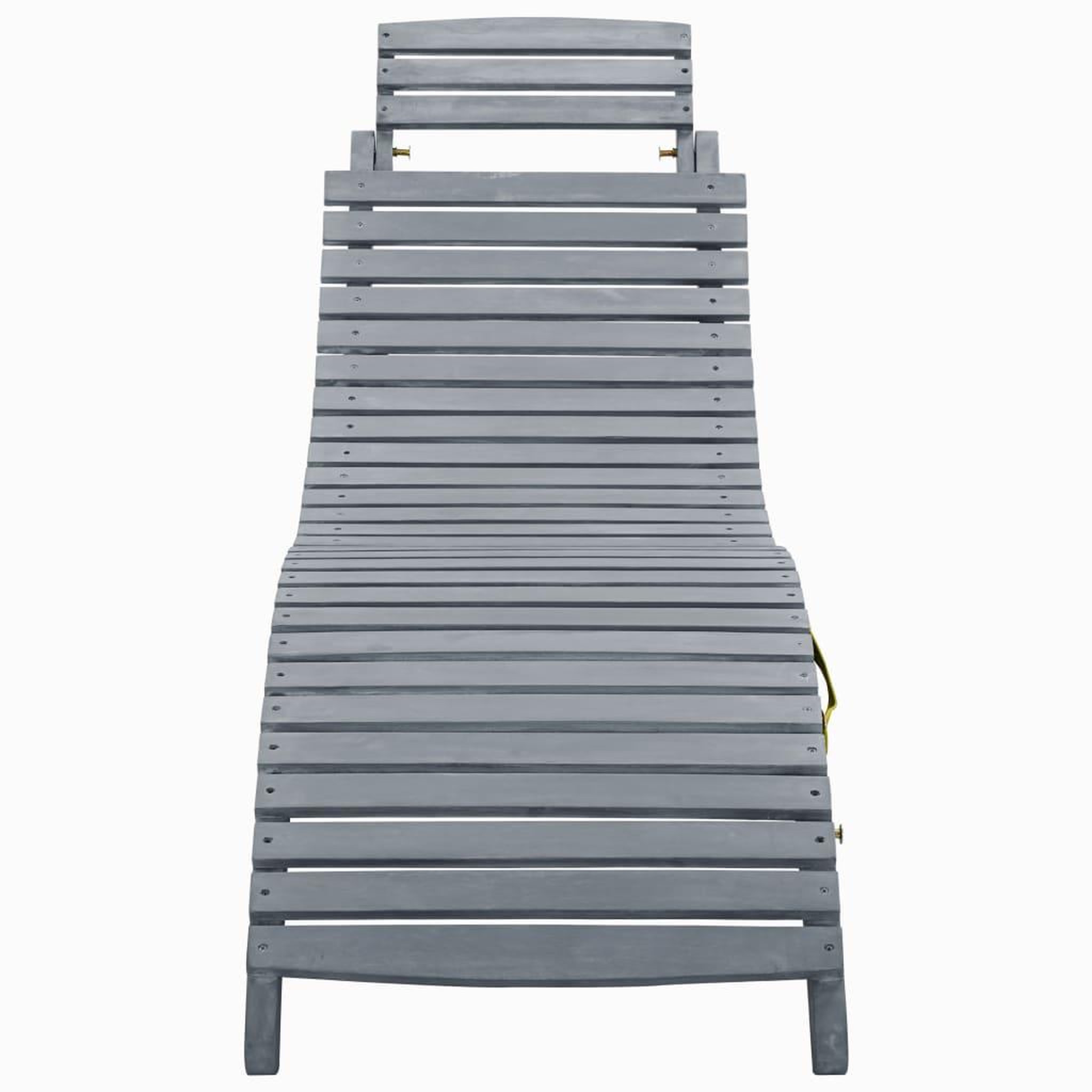 Voir la diapositive 2 : VIDAXL Chaise longue Delavage gris Bois d'acacia solide