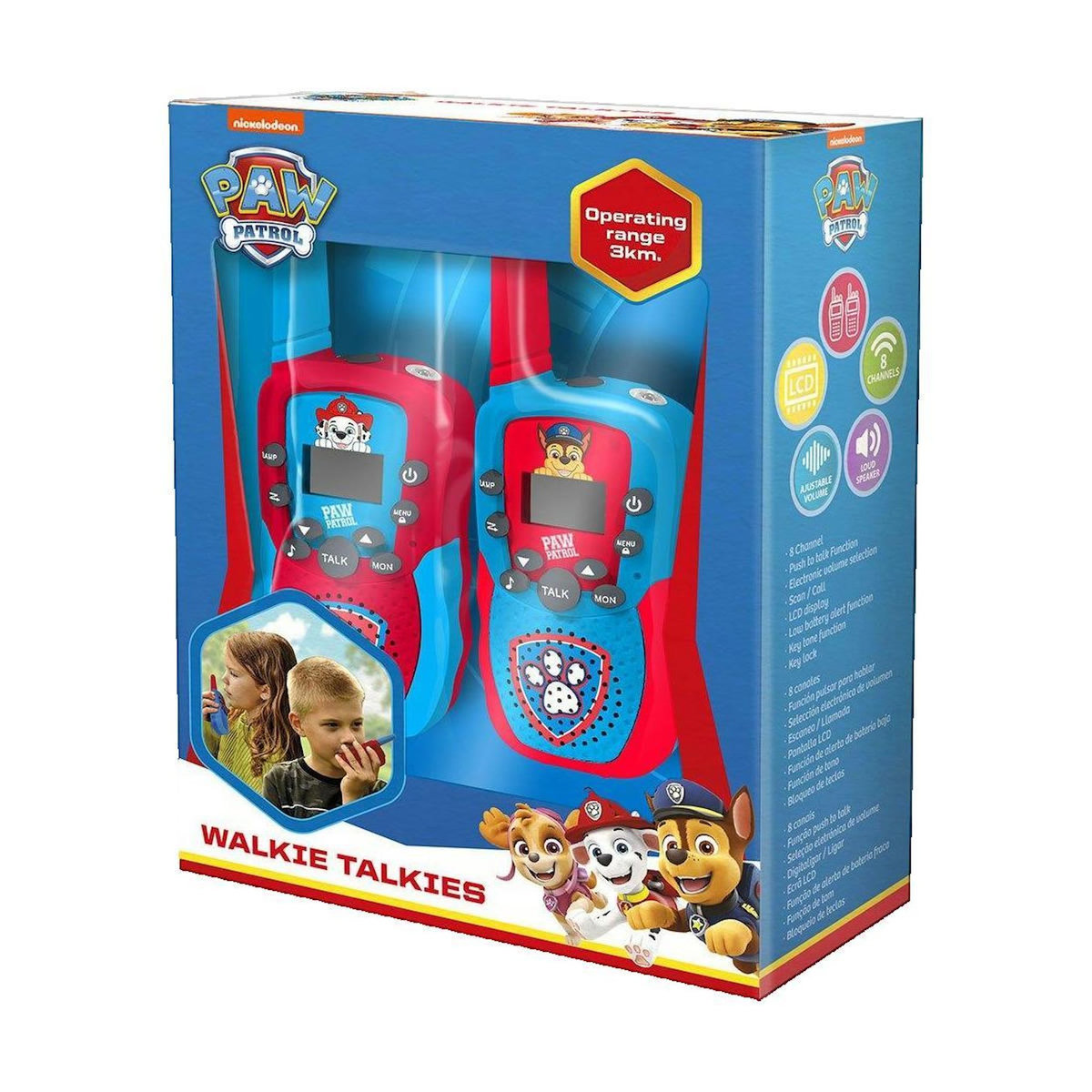 PAW PATROL Talkies Walkies PAW Patrol Kids-Licensing multicolores avec portée 1 km