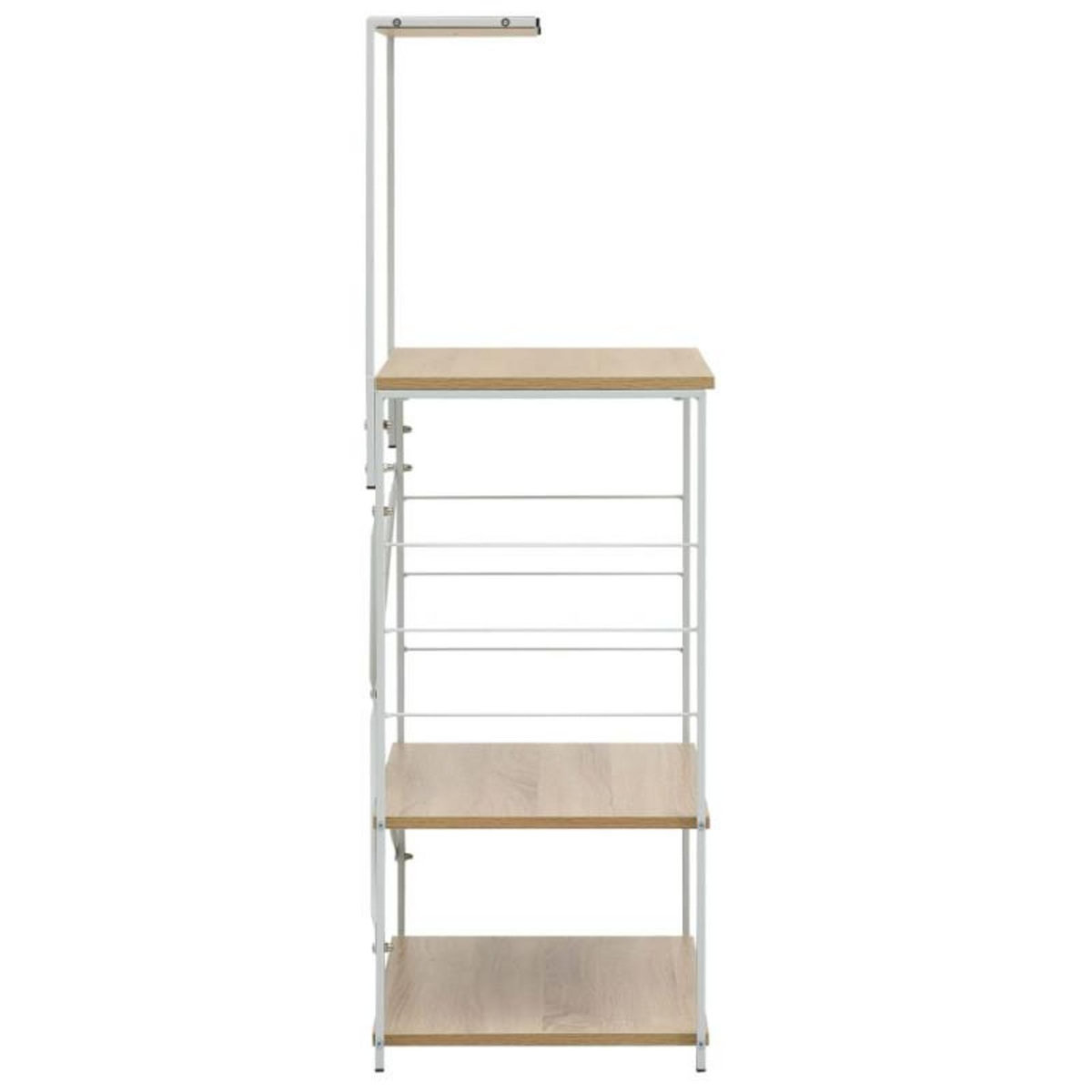 VIDAXL Armoire à micro ondes Blanc et chêne 60x39,6x123 cm
