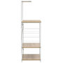 Voir la diapositive 4 : VIDAXL Armoire à micro ondes Blanc et chêne 60x39,6x123 cm