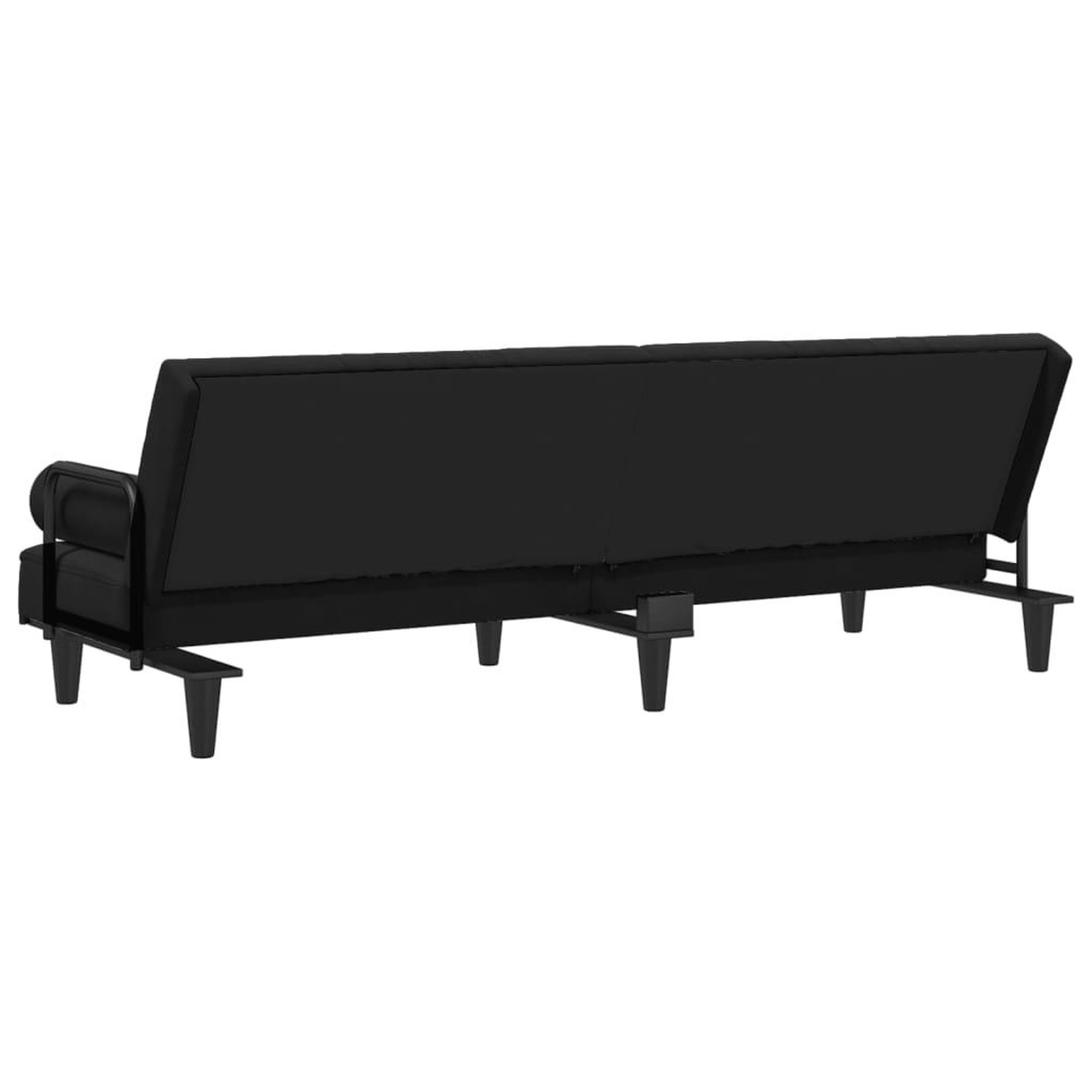 Voir la diapositive 5 : VIDAXL Canape-lit avec accoudoirs noir velours
