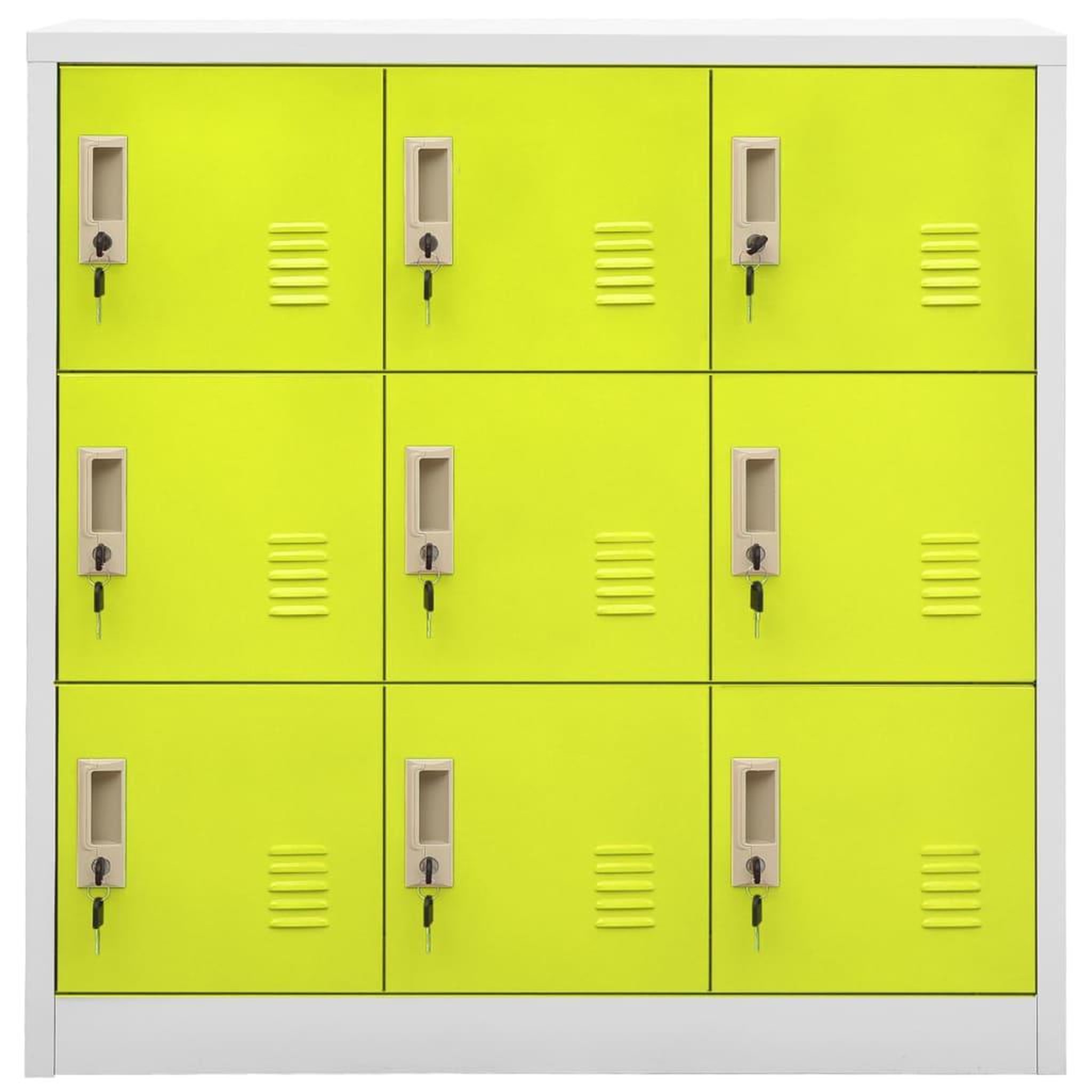 Voir la diapositive 2 : VIDAXL Armoire a casiers Gris clair et vert 90x45x92,5 cm Acier