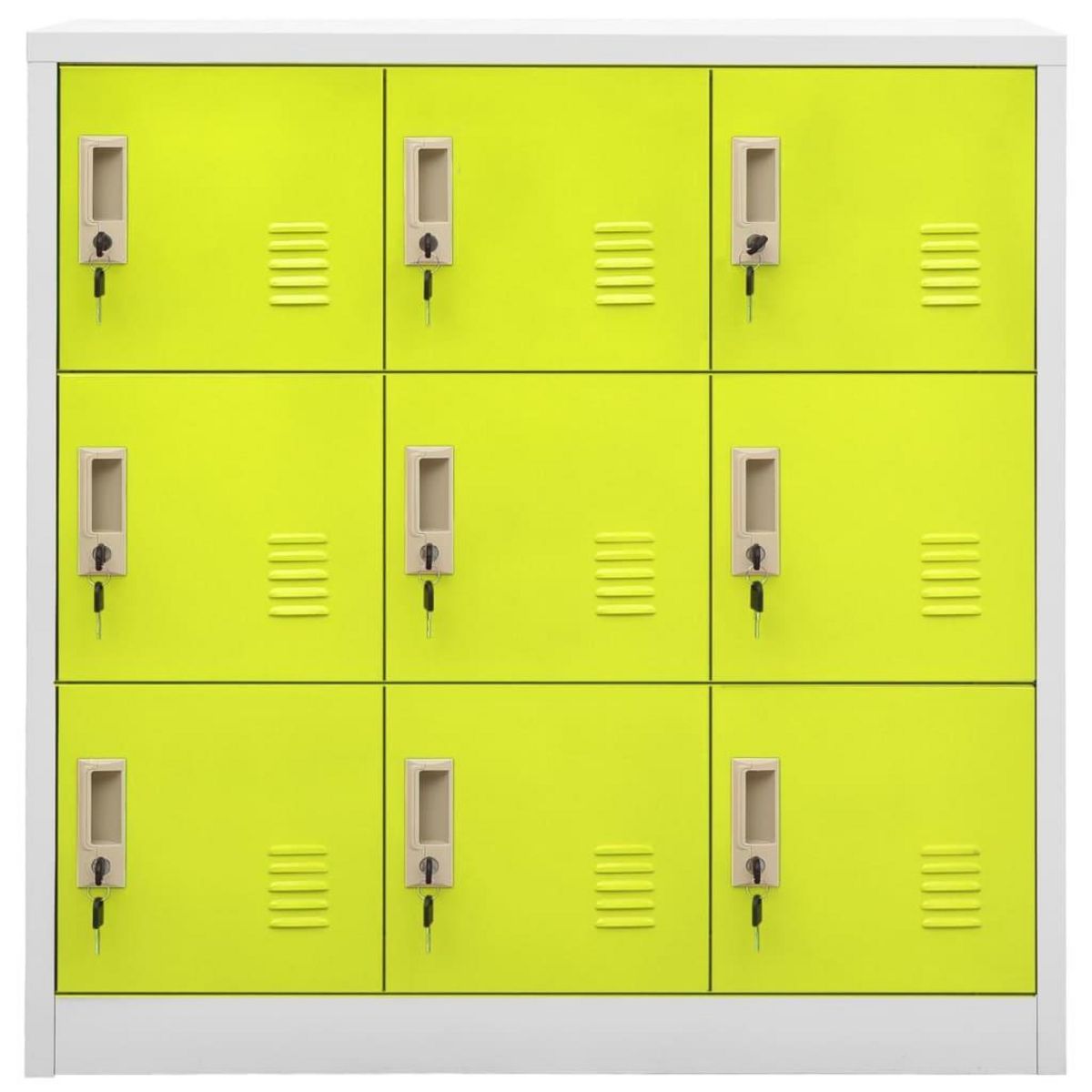 VIDAXL Armoire a casiers Gris clair et vert 90x45x92,5 cm Acier