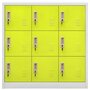 Voir la diapositive 2 : VIDAXL Armoire a casiers Gris clair et vert 90x45x92,5 cm Acier