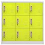 Voir la diapositive 2 : VIDAXL Armoire a casiers Gris clair et vert 90x45x92,5 cm Acier