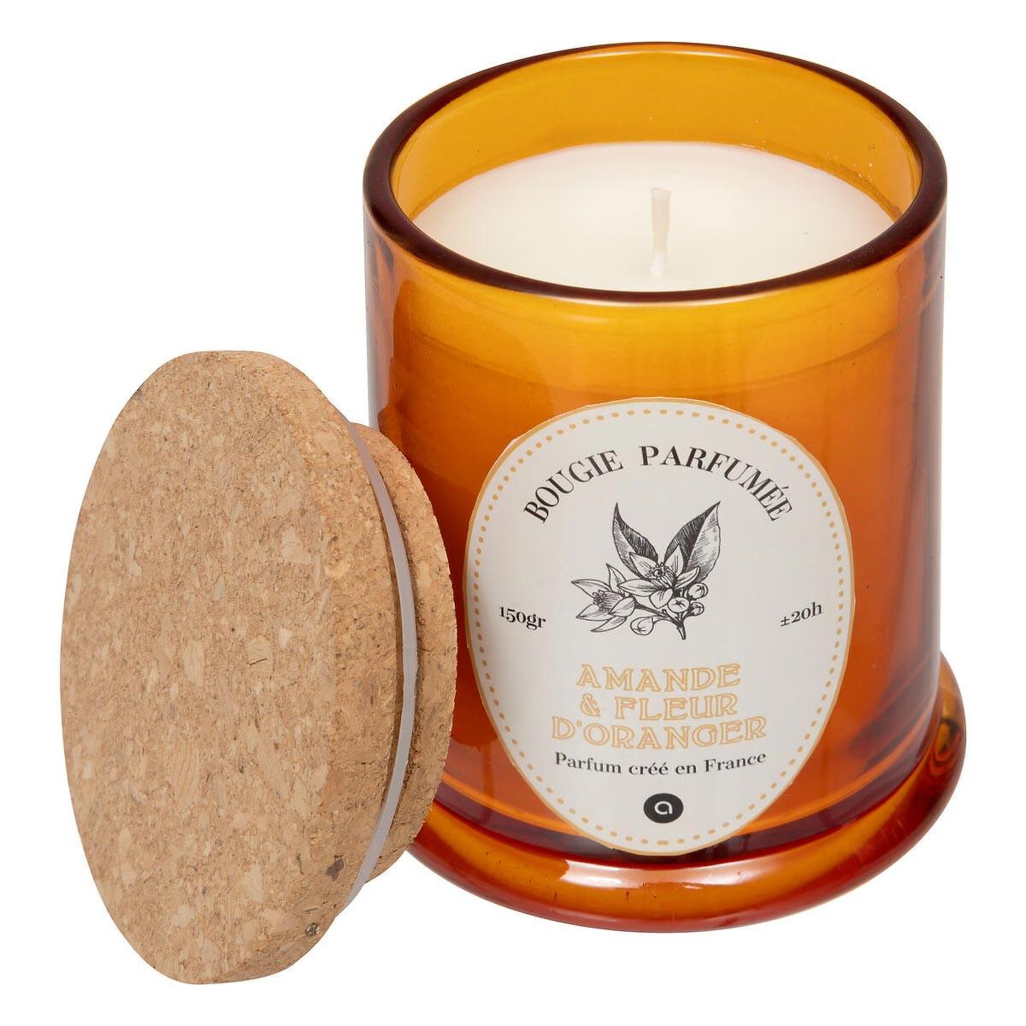 Voir la diapositive 2 : ATMOSPHERA Bougie parfumée  hapo  150g amande & fleur d'oranger
