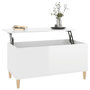 Voir la diapositive 5 : VIDAXL Table basse Blanc brillant 90x44,5x45 cm Bois d'ingenierie