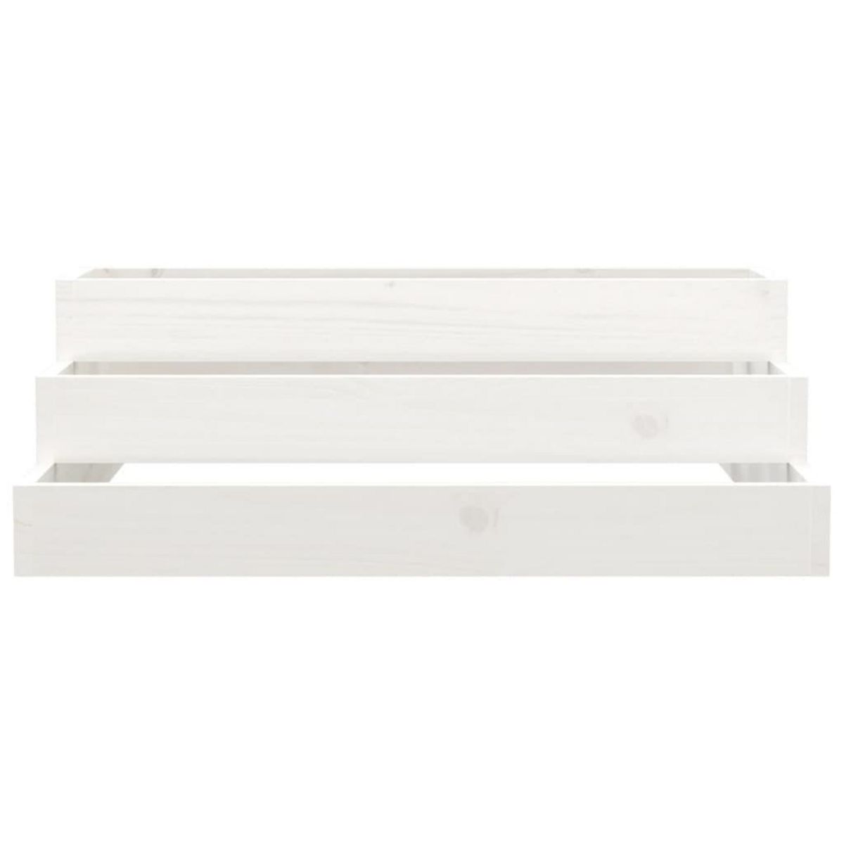 VIDAXL Jardiniere Blanc 80x80x27 cm Bois massif de pin