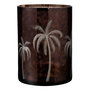 Voir la diapositive 1 : Paris Prix Photophore Design  Feuilles Palmier  24cm Marron