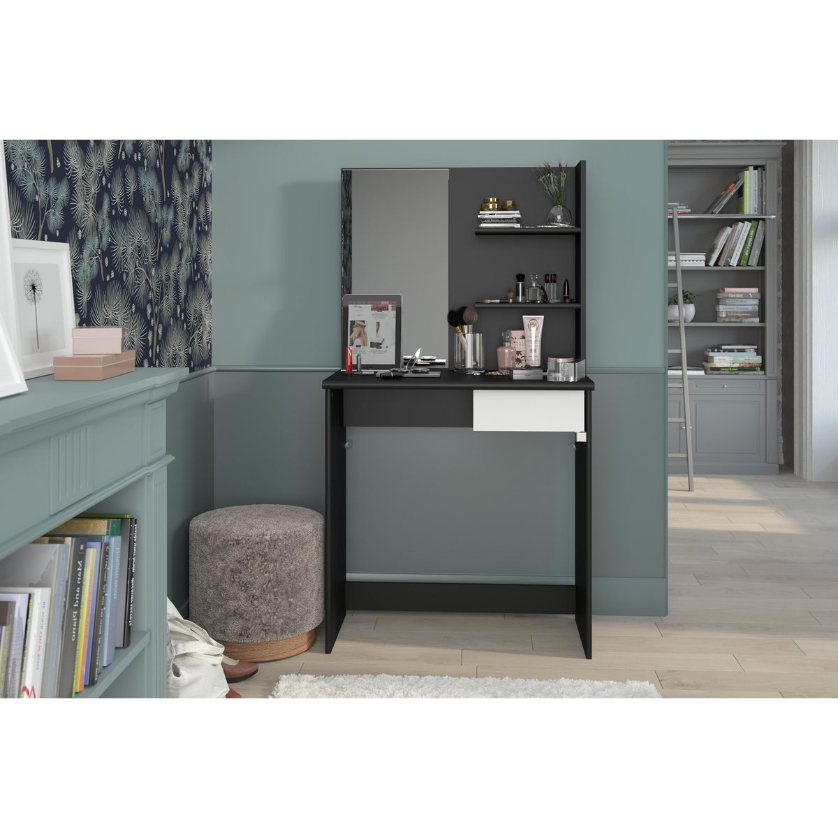 Coiffeuse avec tiroir pivotant BEAUTY 