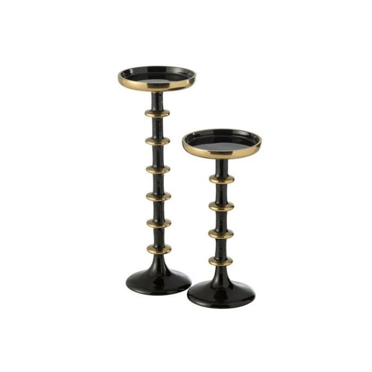 Paris Prix Bougeoir Boule en Métal  Ramiro  23cm Noir & Or