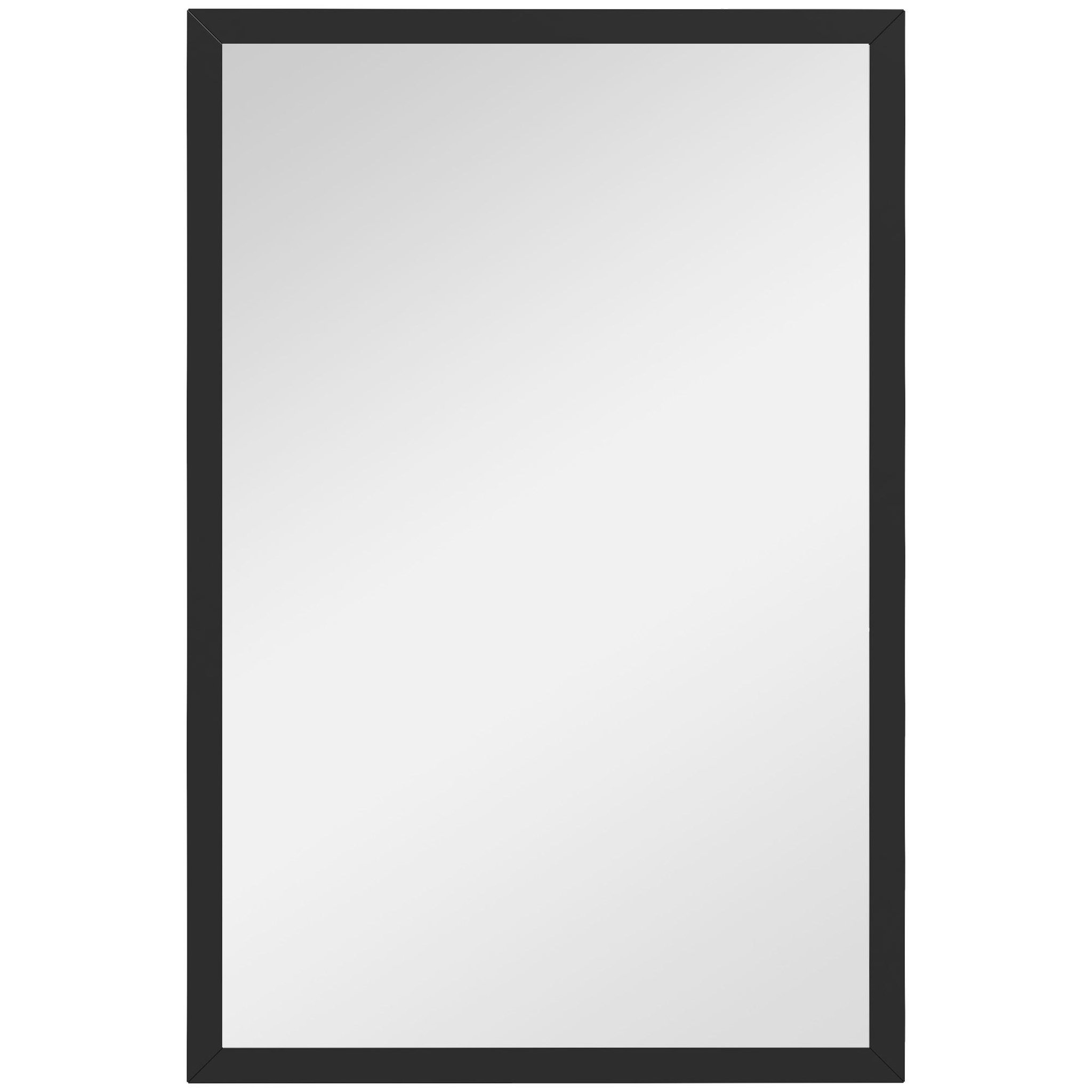 HOMCOM Miroir mural rectangulaire dim. 40L x 60H cm cadre bois noir