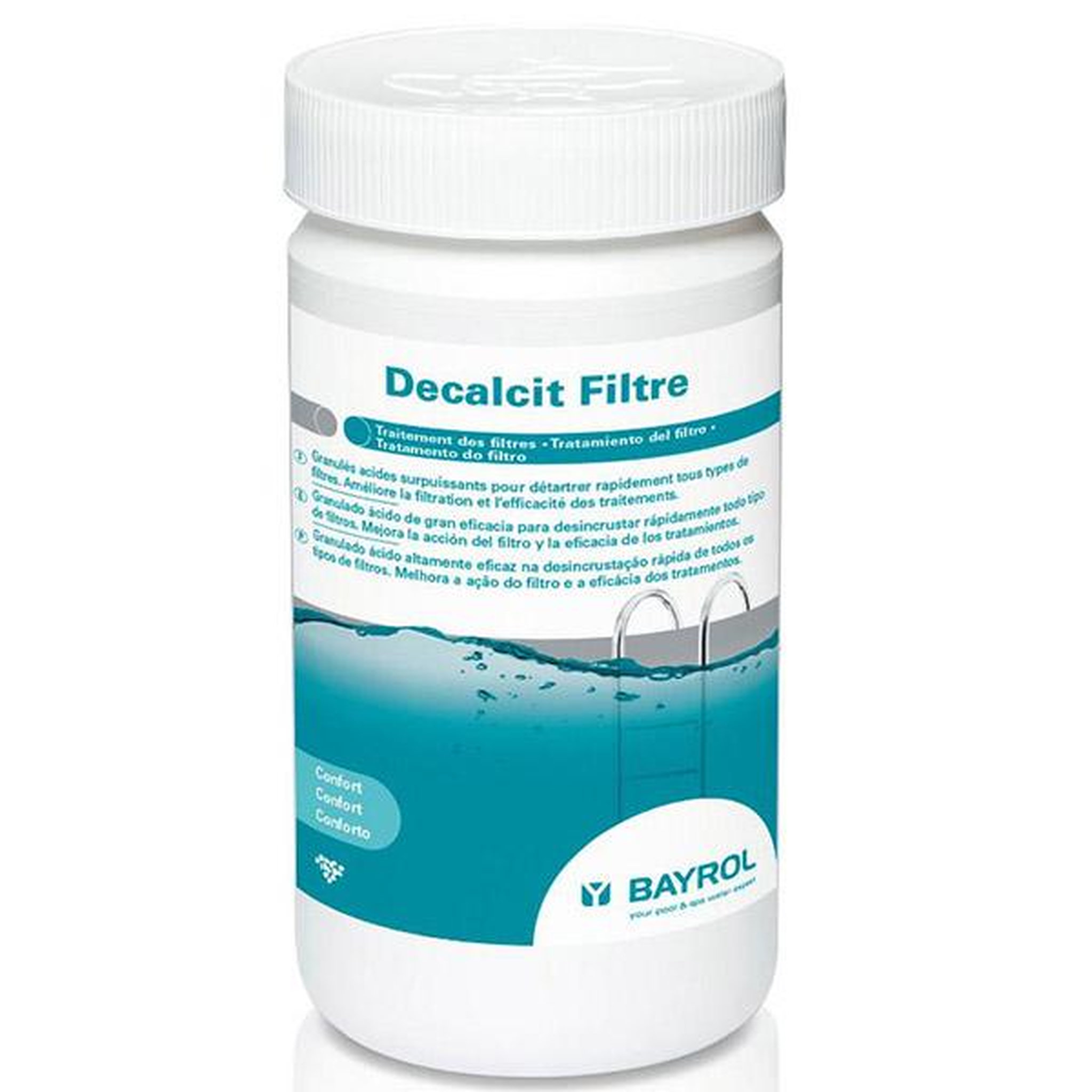Bayrol Detartrant pour filtre granulés 1kg - DECALCIT FILTRE 1KG