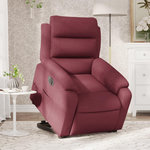 VIDAXL Fauteuil inclinable electrique rouge bordeaux tissu