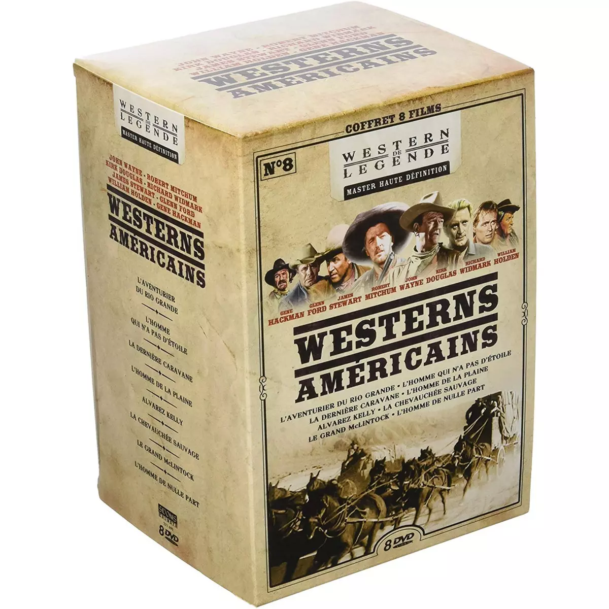 Coffret 8 Westerns Américains DVD