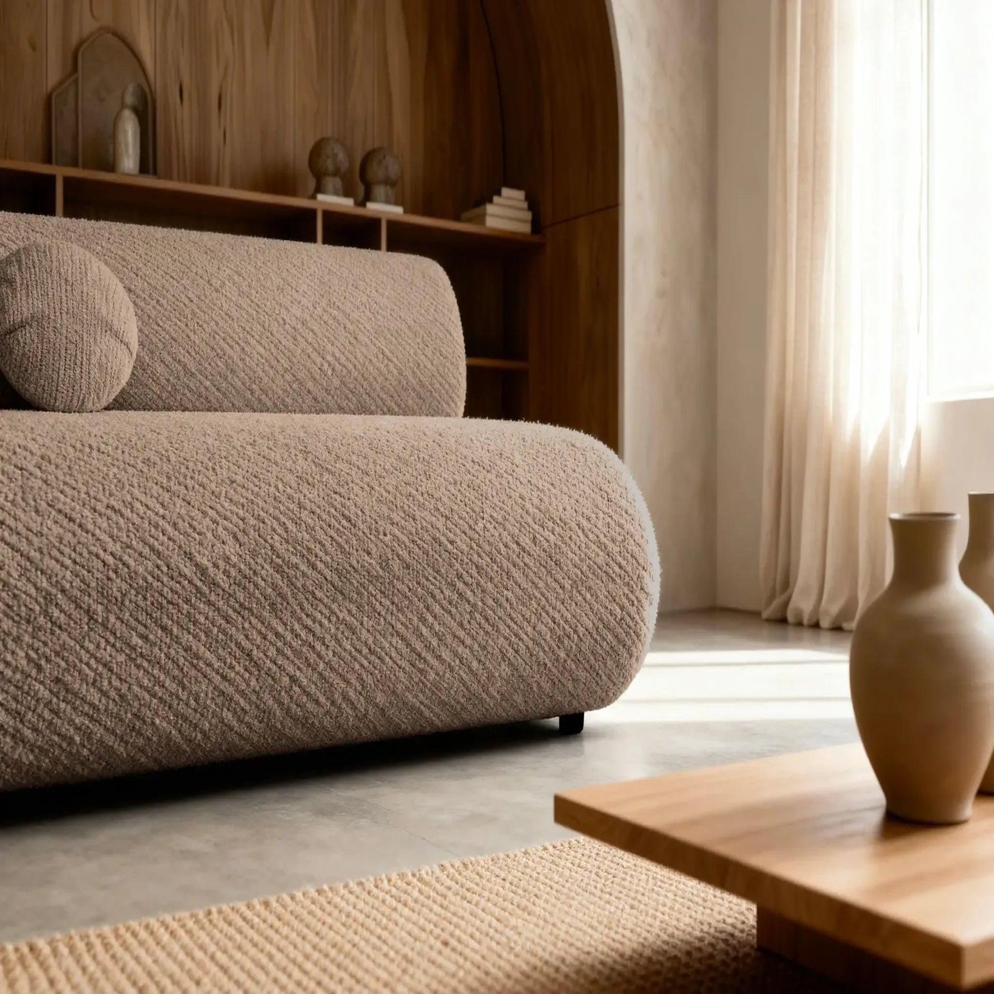 Voir la diapositive 4 : CASANOVA PARIS Levi - canapé droit convertible tissu lisse