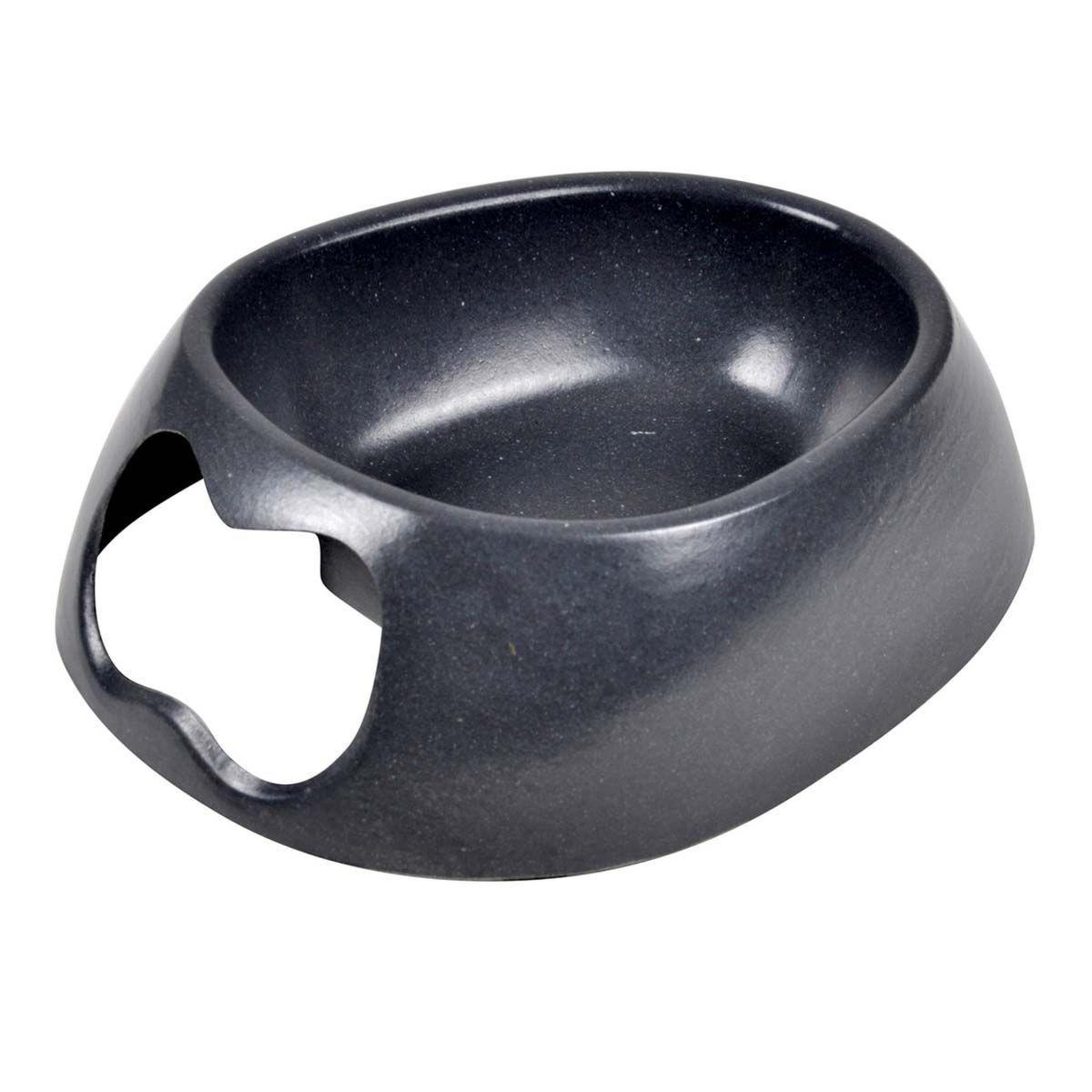 HOMEA Gamelle pour chien & chat  bambou  16cm anthracite