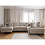 Voir la diapositive 1 : BEST MOBILIER Lilly - canapé panoramique d'angle droit - 7 places - convertible avec coffre - en velours côtelé