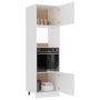 Voir la diapositive 4 : VIDAXL Armoire a micro-ondes Blanc 60x57x207 cm Bois d'ingenierie