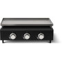 Voir la diapositive 1 : AAAAA Plancha a gaz - COOKING BOX - CUENCA - 3 feux avec housse - 65 X 50 X 23 cm - Noir