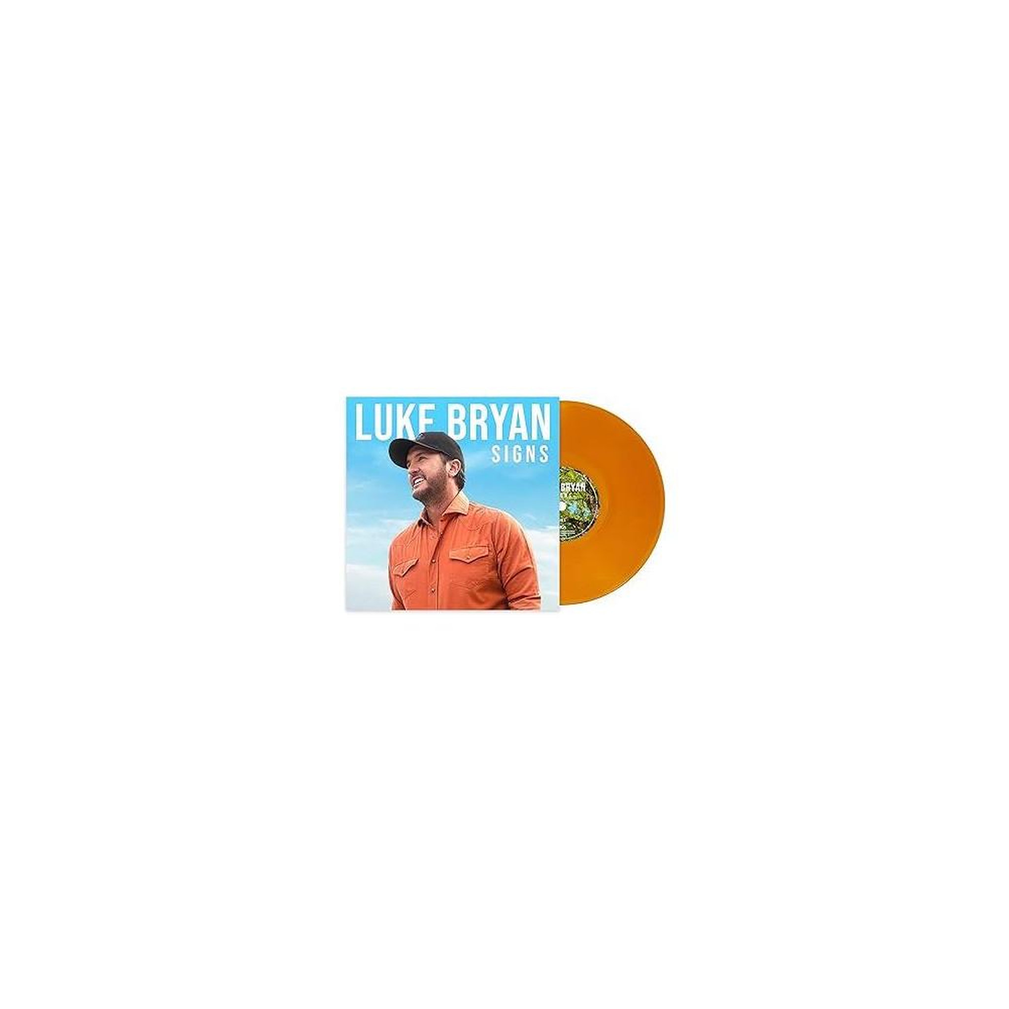 Vinyle Luke Bryan “Signs” édition standard, 12 titres, disque orange brillant