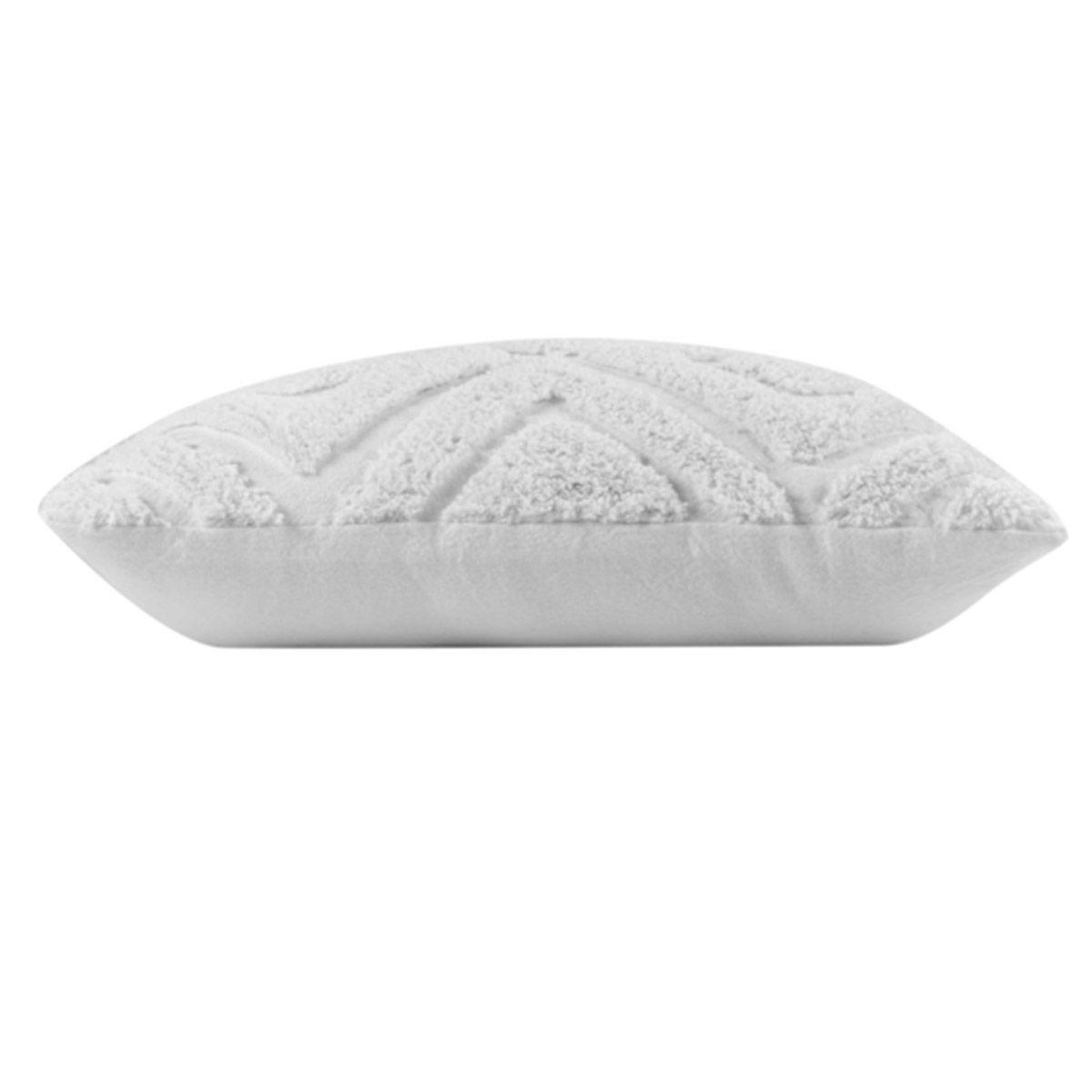 Voir la diapositive 2 : Douceur d'Intérieur Coussin déco uni  zaina  45x45cm blanc