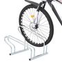 Voir la diapositive 2 : VIDAXL Support de vélo au sol autoportant pour 2 vélos acier galvanisé