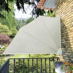 VIDAXL Auvent lateral pliable de balcon Creme 160 x 240 cm