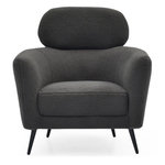 Paris Prix Fauteuil Design Bouclette  Damien  86cm Gris Foncé