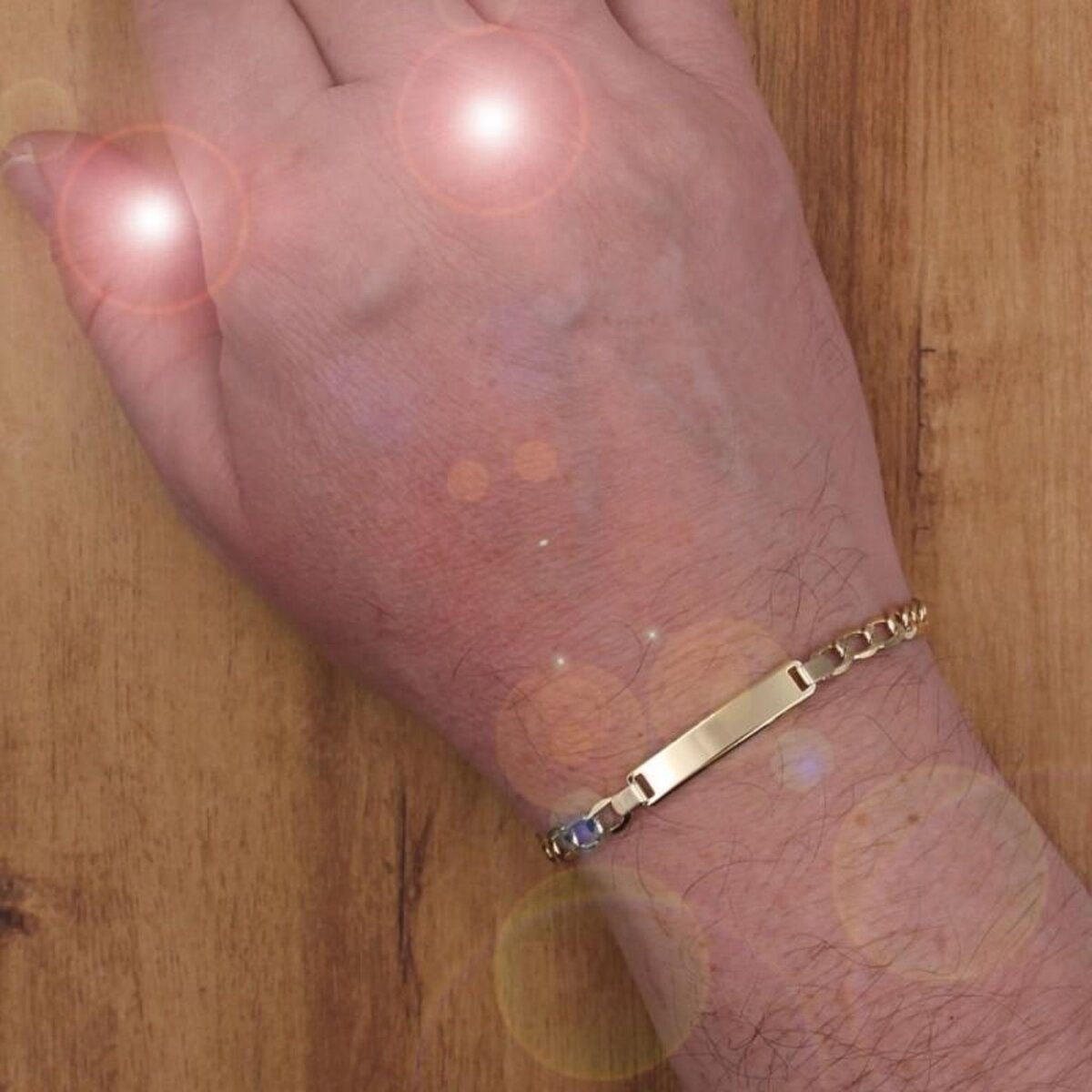 L'ATELIER D'AZUR Gourmette Or Jaune Maille Gourmette - Gravure Offerte