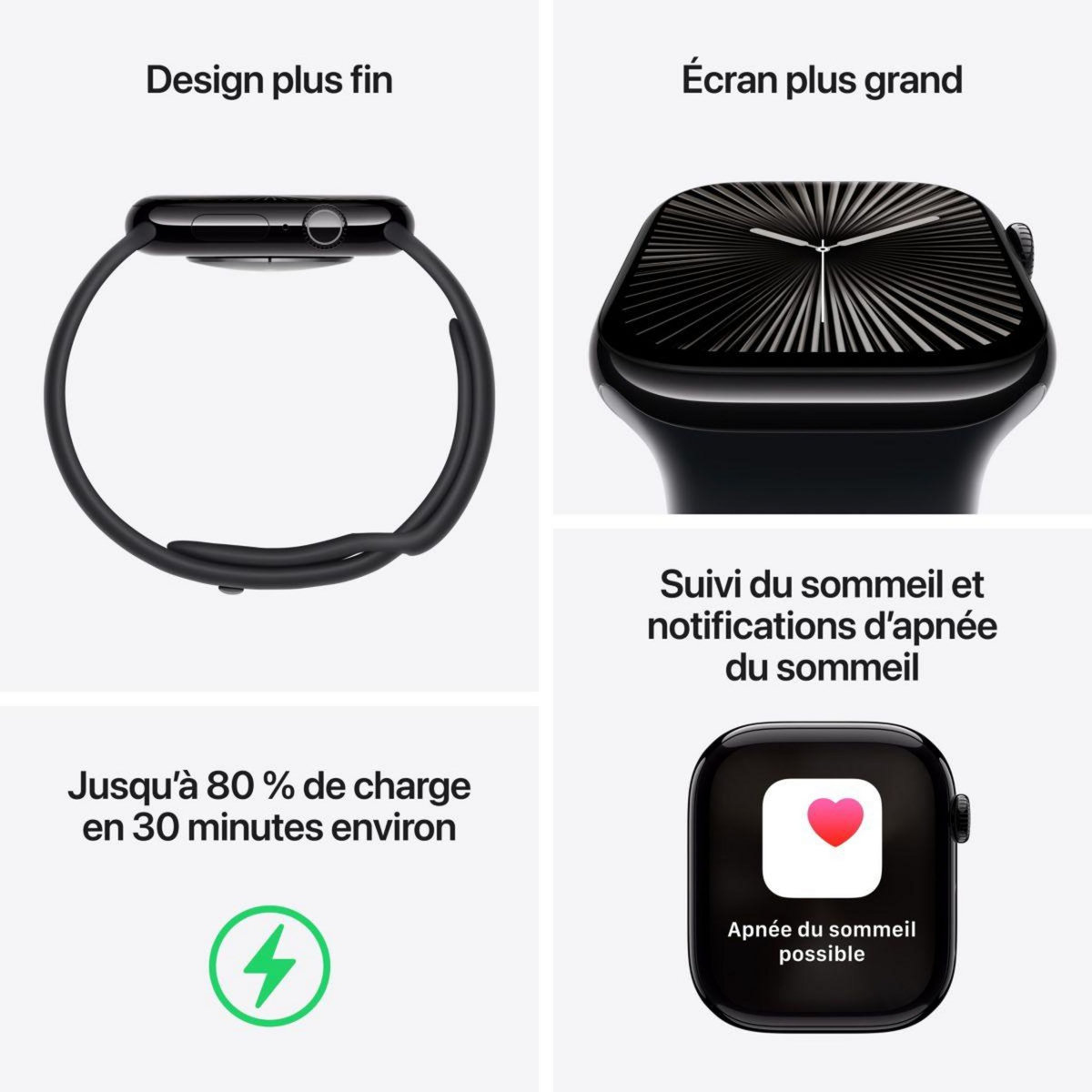 APPLE Montre connectée Serie 10 42mm Alu/Argent Loop Cellular