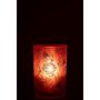 Voir la diapositive 3 : Paris Prix Photophore Déco en Verre Mat  Fleurs  18cm Rouge