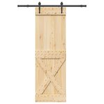 VIDAXL Porte coulissante et kit de quincaillerie 70x210 cm pin massif