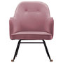 Voir la diapositive 3 : VIDAXL Chaise a bascule Rose Velours
