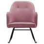 Voir la diapositive 3 : VIDAXL Chaise a bascule Rose Velours