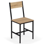 Voir la diapositive 3 : ID MARKET Lot de 4 chaises de cuisine DETROIT design industriel