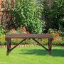 Voir la diapositive 2 : OUTSUNNY Banc de jardin 2 places style western piètement roues de charrette bois sapin traité carbonisation