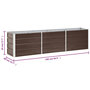 Voir la diapositive 6 : VIDAXL Lit sureleve de jardin Acier galvanise 240x40x45 cm Marron