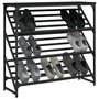 Voir la diapositive 3 : VIDAXL Etagere a chaussures noir 90x30x85 cm bois d'ingenierie