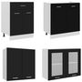 Voir la diapositive 4 : VIDAXL Ensemble de meubles de cuisine 4 pcs Noir Agglomere