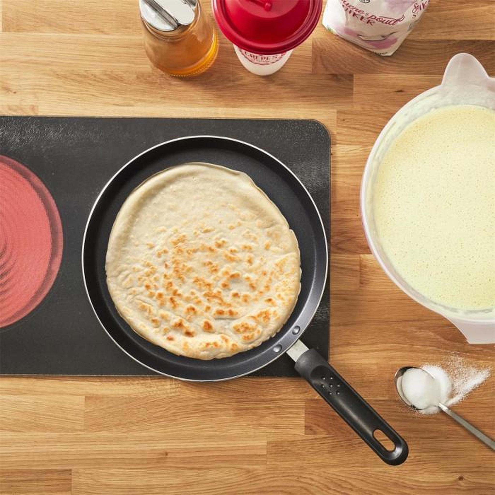 Voir la diapositive 2 : Paris Prix Crêpière en Aluminium  Tous feux  28cm Noir