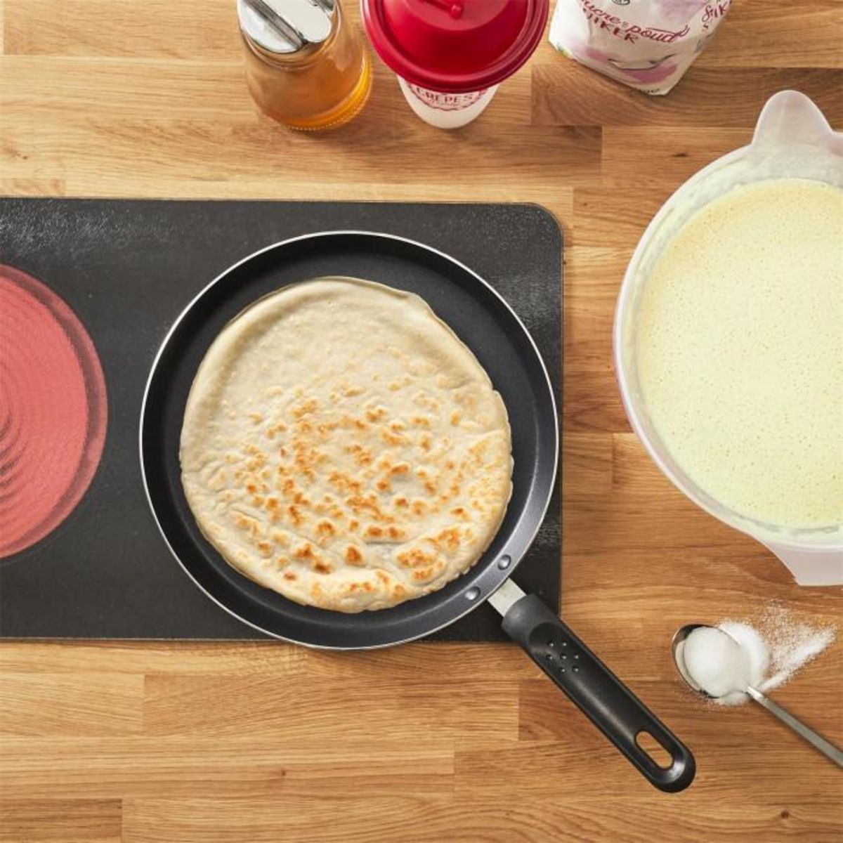 Paris Prix Crêpière en Aluminium  Tous feux  28cm Noir