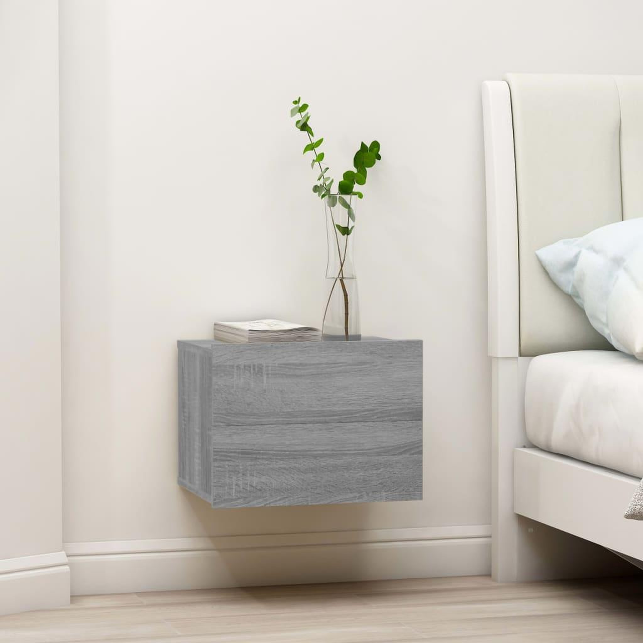 Voir la diapositive 1 : VIDAXL Tables de chevet 2 pcs Sonoma gris 40x30x30cm Bois d'ingenierie