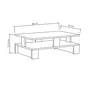 TOILINUX Table basse en panneaux mélaminés L.80 cm - Gris