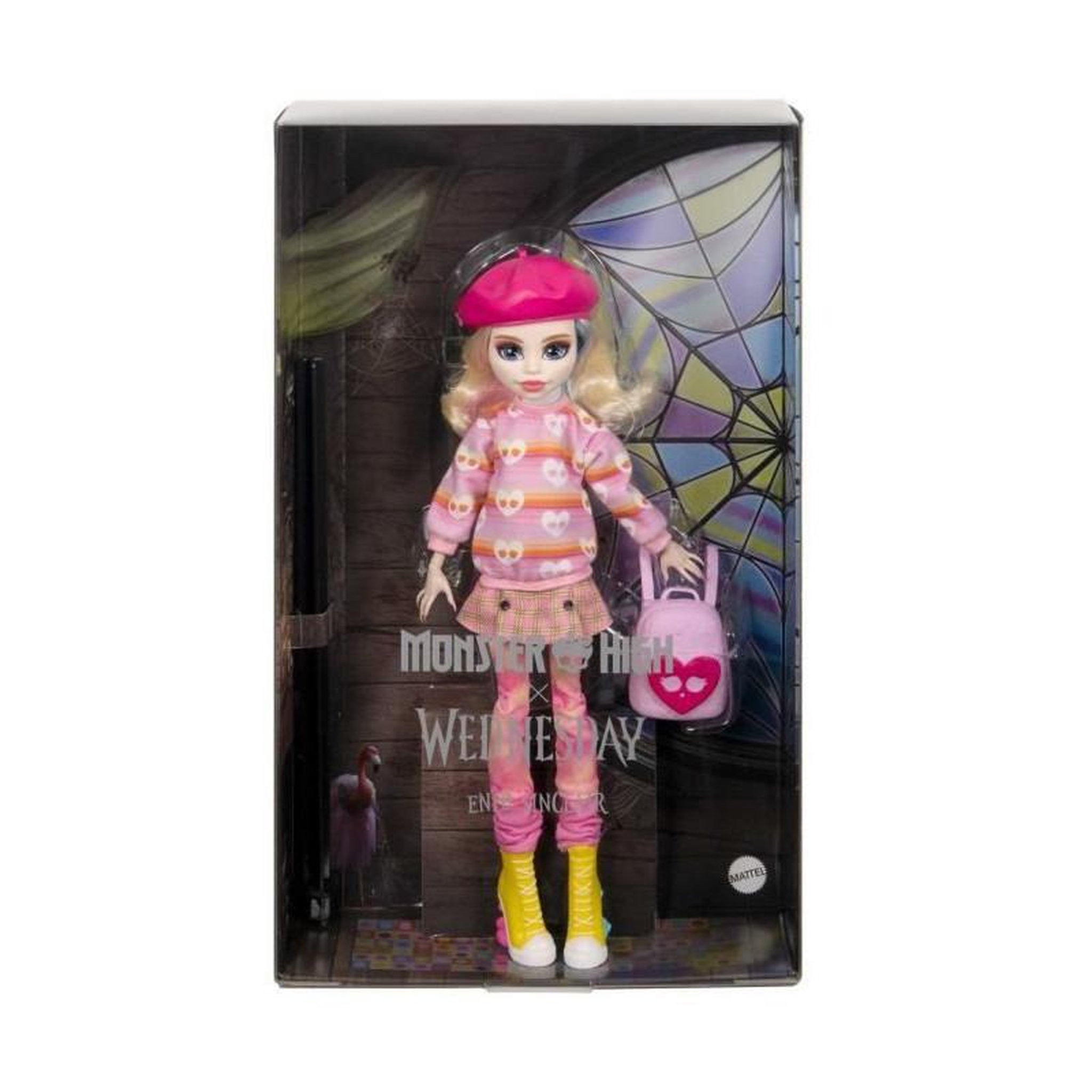 Voir la diapositive 2 : MONSTER HIGH Monster High-Enid Sinclair-Poupée en tenue rose avec accessoires - Monster High - HXJ05
