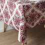Voir la diapositive 3 : Paris Prix Nappe Antitache  Jaipur  140x240 Beige & Rouge
