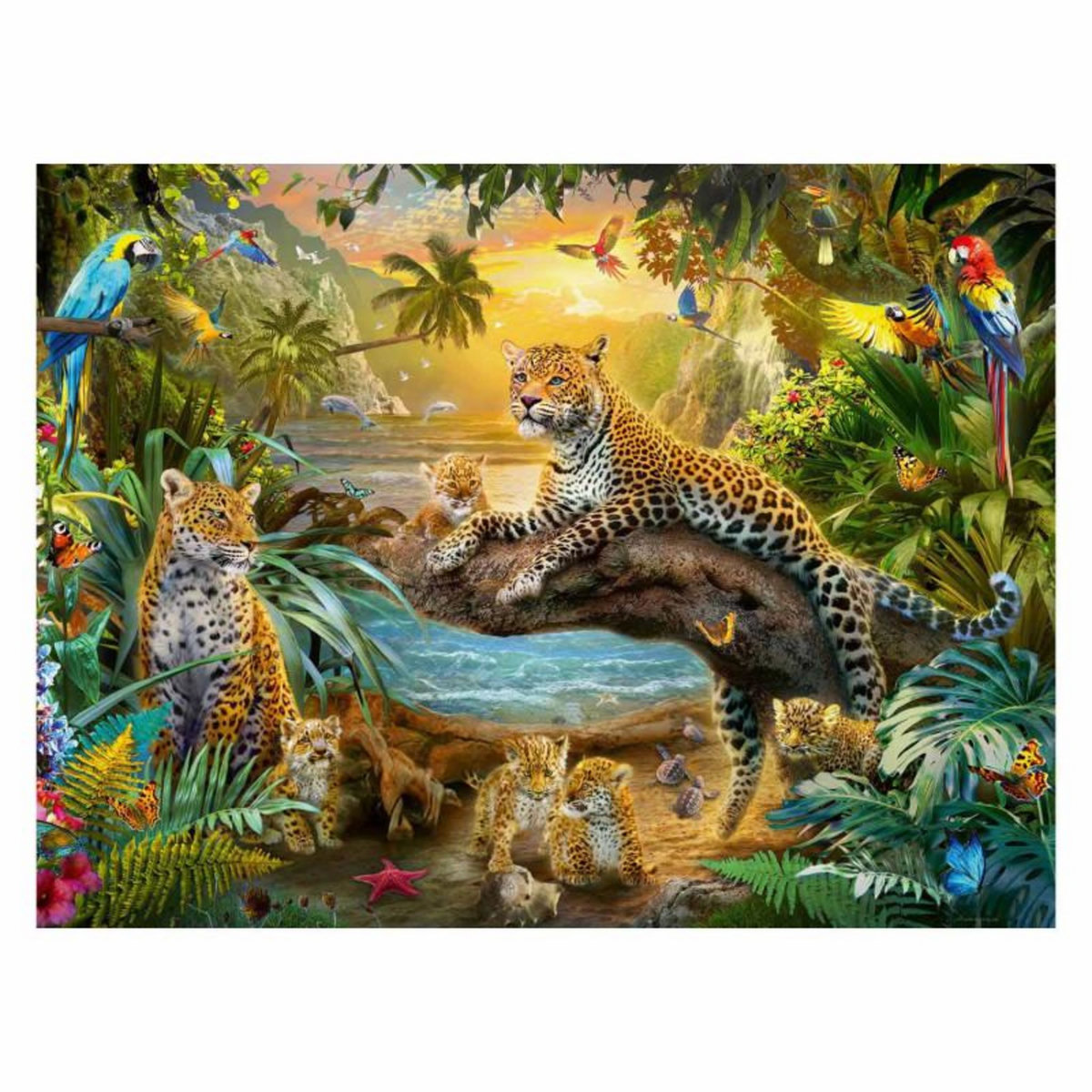RAVENSBURGER Ravensburger Puzzle Leopards in the Jungle, 1500st. 174355