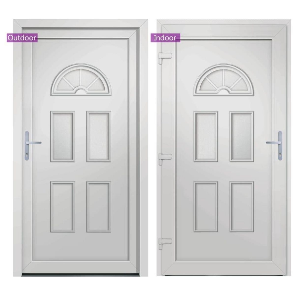 VIDAXL Porte d'entree Blanc 88x200 cm PVC