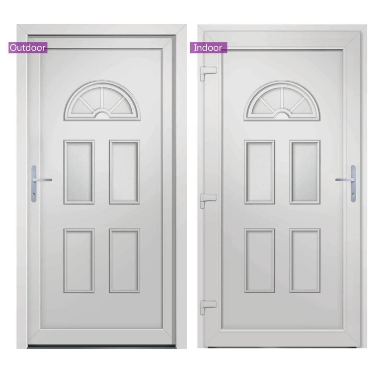 VIDAXL Porte d'entree Blanc 88x200 cm PVC
