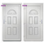 Voir la diapositive 5 : VIDAXL Porte d'entree Blanc 88x200 cm PVC